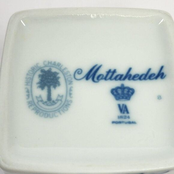 MOTTAHEDEH Charleston  Blue Pineapple 4.5" Cigarette Box & Lid Portugal - Picture 10 of 11